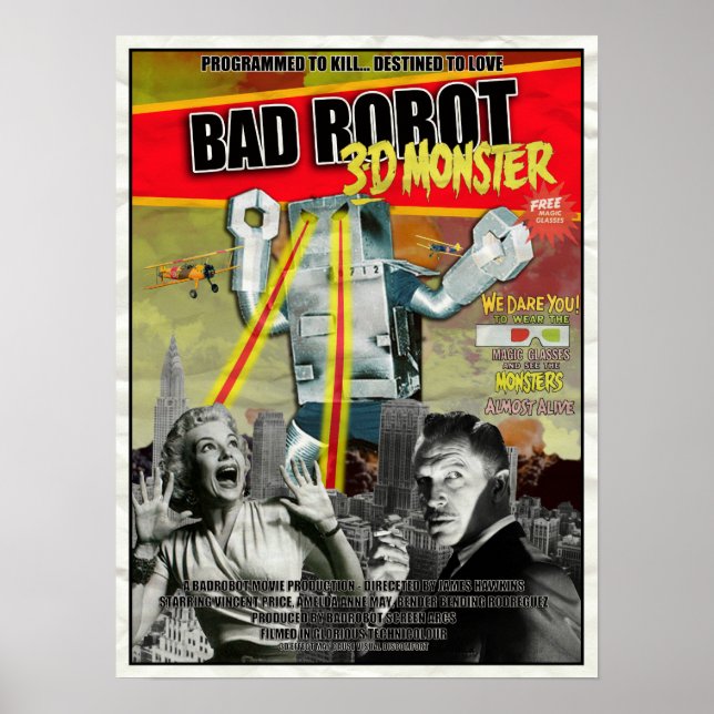 BADROBOT 3D B-Movie Poster (Front)