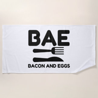 BAE Bacon And Eggs Beach Towel