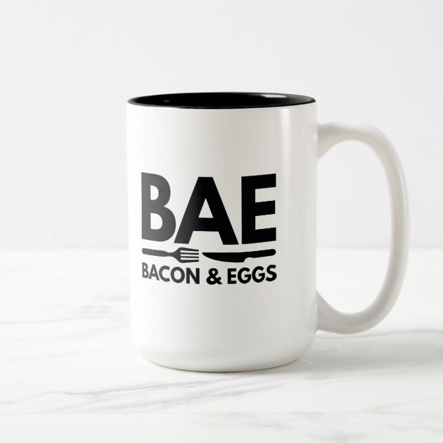 BAE Bacon And Eggs Two-Tone Coffee Mug (Right)
