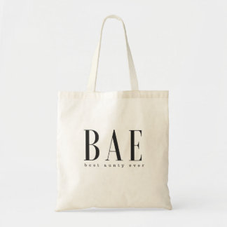 BAE best aunty ever black white logo Tote Bag