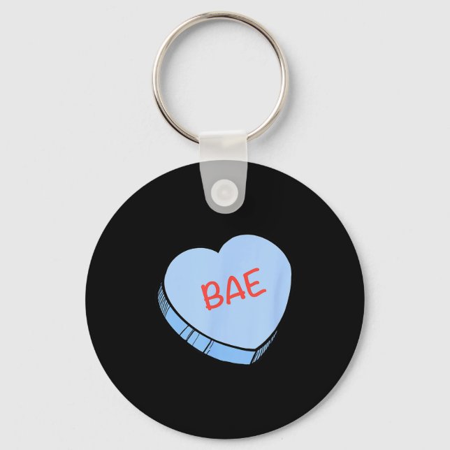 “bae” Conversation Hearts Valentine’s Day  Key Ring (Front)