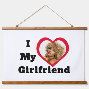 Bae Personalised Custom Photo I Love My Girlfriend Hanging Tapestry