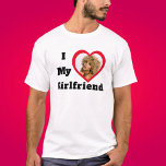 Bae Personalized Custom Photo I Love My Girlfriend T-Shirt<br><div class="desc">A blossoming romance. A happy couple. Bae Personalized Custom Photo I Love My Girlfriend. A cool awesome design for a boyfriend or girlfriend to celebrate their relationship and publicly declare their love for their partner and significant other. The romantic design can be given as a gift for Valentine’s Day, anniversary,...</div>