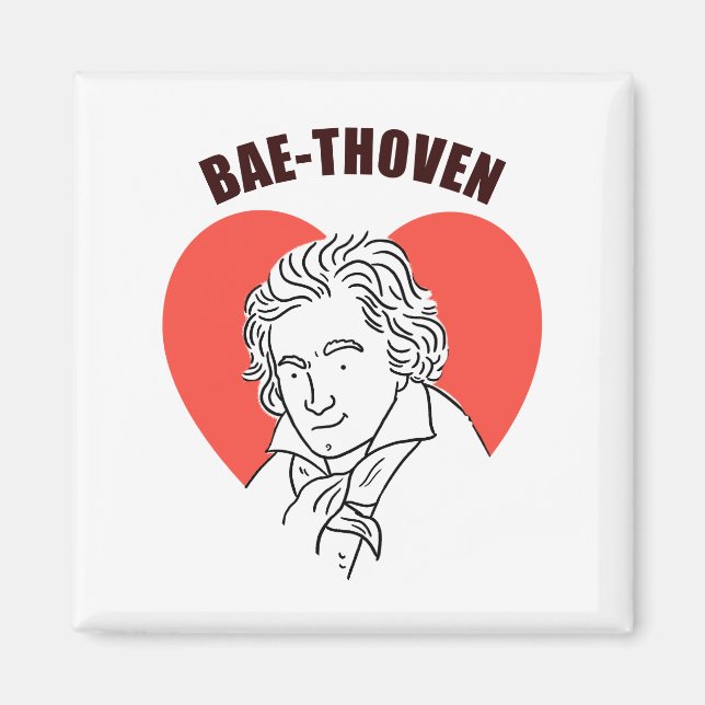 Bae-Thoven Classical Music Pun Magnet (Front)