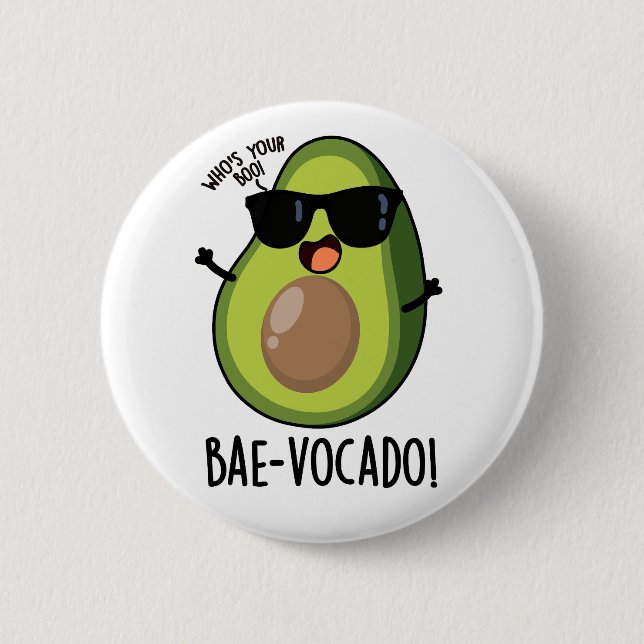 Bae-vocado Funny Avocado Pun  6 Cm Round Badge (Front)