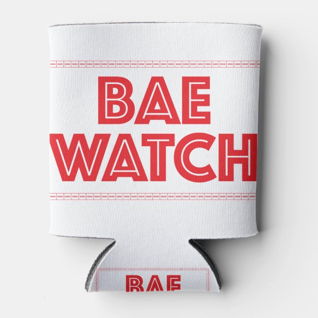 Bae watch funny bay watch movie reference can cooler (Front)
