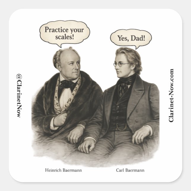 Baermann's Clarinet Scale Secret: Dad's Lesson Square Sticker (Front)