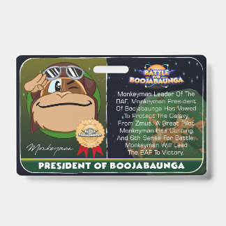 BAF MONKEYMAN ID BADGE