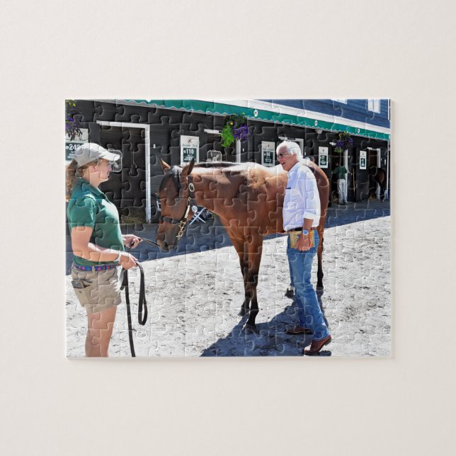 Baffert Checking under the Hood Jigsaw Puzzle (Horizontal)
