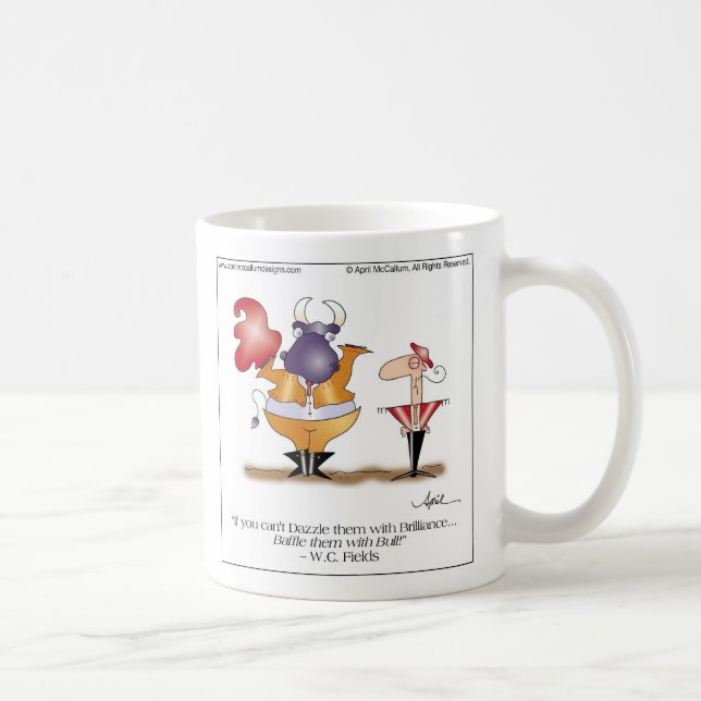 BAFFLING BULL Mug by April McCallum (Right)