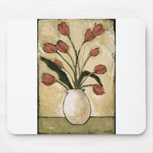 BAG10-V2 Tulips in Red.tif Mouse Pad (Front)