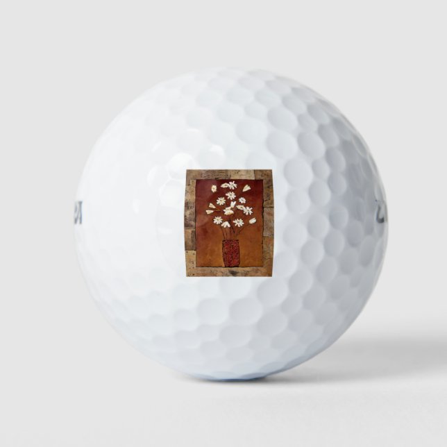 BAG12 White Flowers.tif Golf Balls (Front)