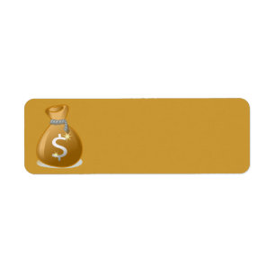 bag-147782 bag money wealth revenue finance dollar return address label
