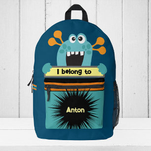 Bag Buddy Aqua Monster Personalised Backpack