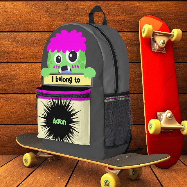 Bag Buddy Green Monster Personalised Backpack (Creator Uploaded)