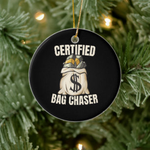 bag chaser ceramic ornament