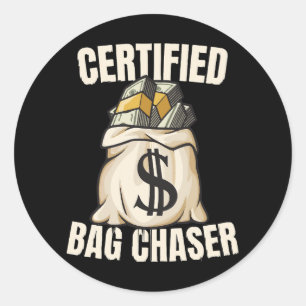 bag chaser classic round sticker