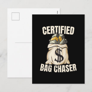 bag chaser holiday postcard