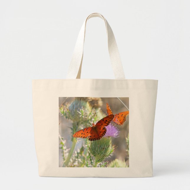 Bag,  Gulf Fritillary Large Tote Bag (Front)