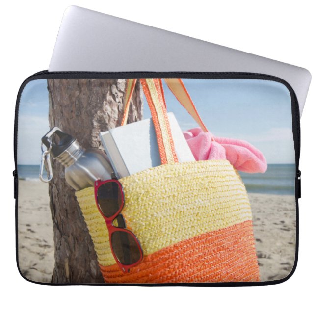 Bag Hanging On Tree Trunk At Sandy Beach (Front)