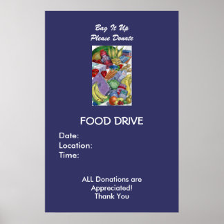 Bag It Up, Please Donate - Customised Poster