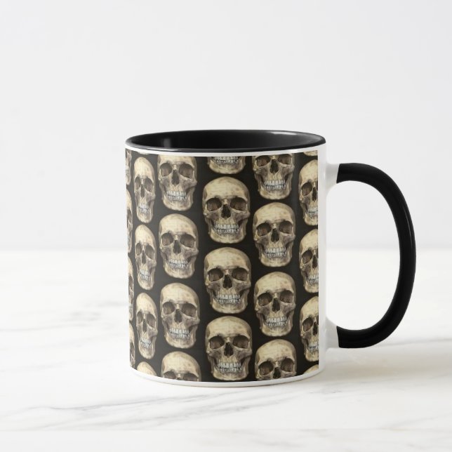 Bag of Bones Human Skull Coffee Mug Cup (Right)