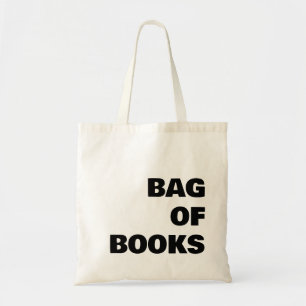 BAG OF BOOKS In Black Font - BOOK LOVER Tote Bag