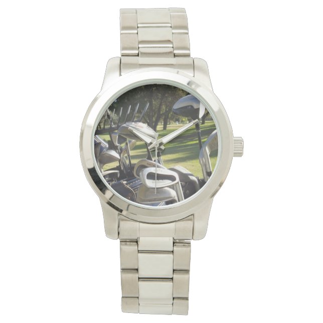 Bag Of Golf Clubs, Check, Watch (Front)