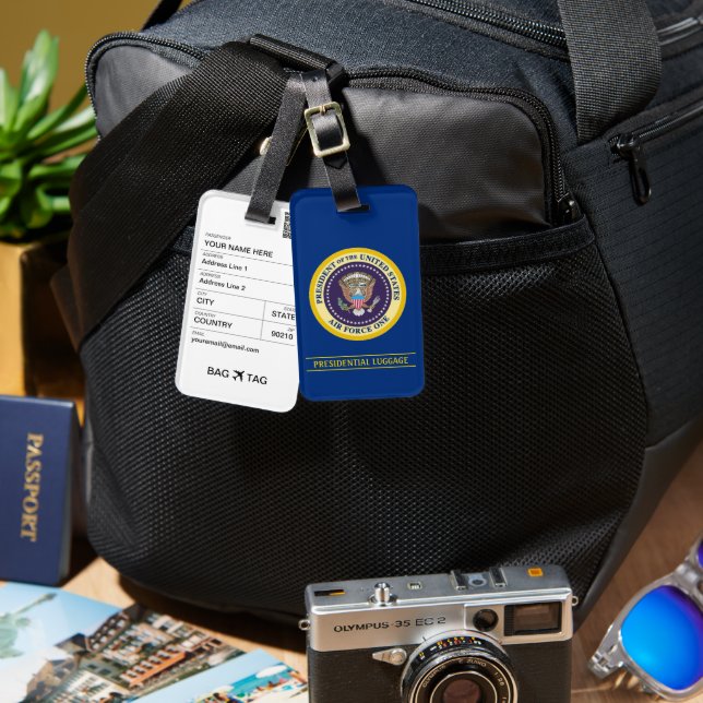 BAG TAG - Air Force One - Presidential Luggage (Front & Back)