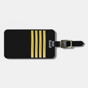Bag Tag - Captain - Gold Stripes
