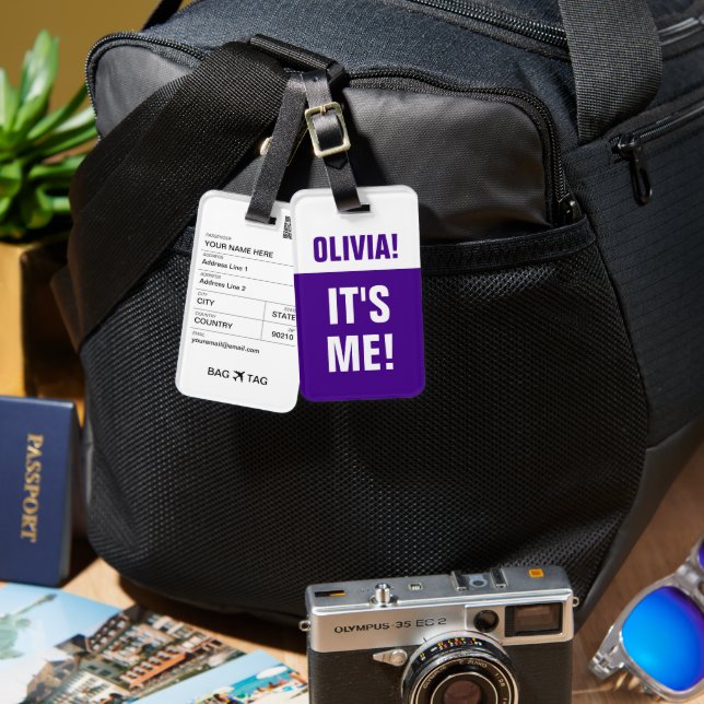 BAG TAG - <Custom name> It's me! (Front & Back)