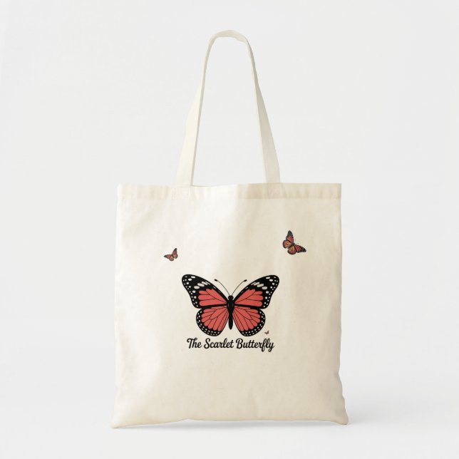 Bag with Crimson Butterfly- Elegant and stylish (Front)