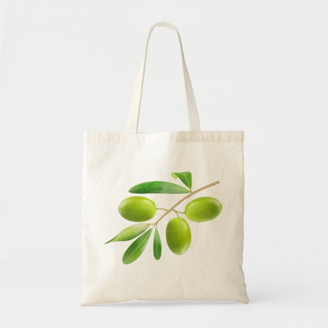 Bag with green olives branch (Front)