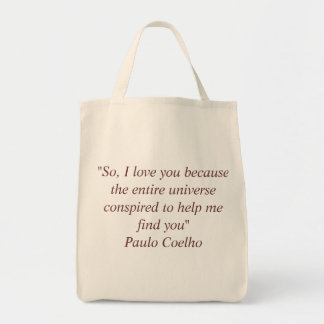 Bag with Paulo Coelho Quote