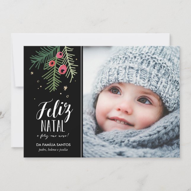 Bagas Vermelhas | Feliz Natal Holiday Card (Front)