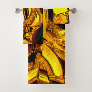 Bagasse or pieces of dehydrated tangerine peel bath towel set