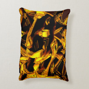 Bagasse or pieces of dehydrated tangerine peel decorative cushion