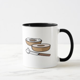 bagel and cream cheese mug