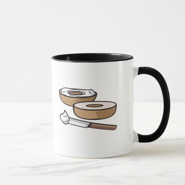 bagel and cream cheese mug (Right)