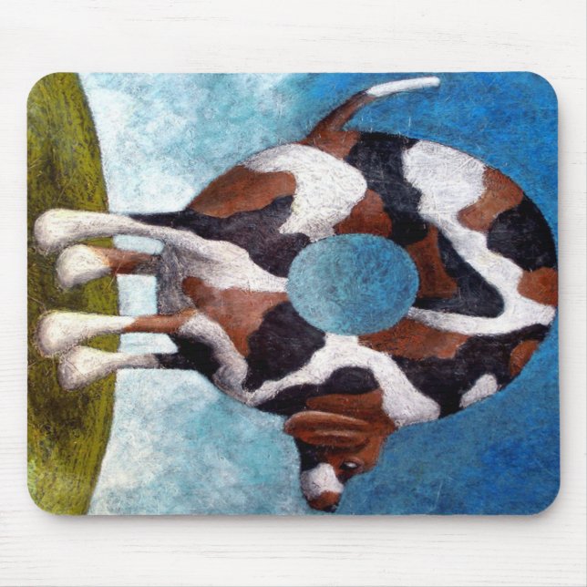 Bagel-Beagle Painting Gift Mouse Pad (Front)