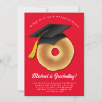 Bagel Breakfast Brunch Graduation Party Invitation