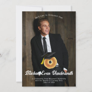 Bagel Breakfast Brunch Graduation Party Invitation