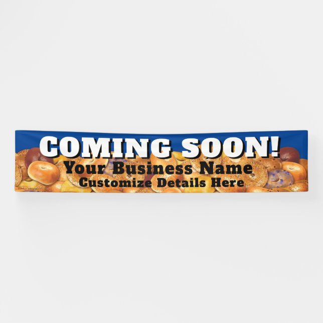 Bagel Business Banner Customisable Coming Soon (Horizontal)
