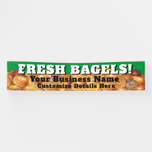Bagel Business Banner Customisable FRESH BAGELS