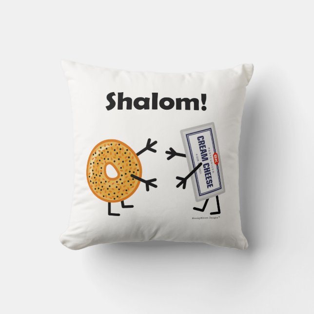 Bagel & Cream Cheese - Shalom! Cushion (Front)