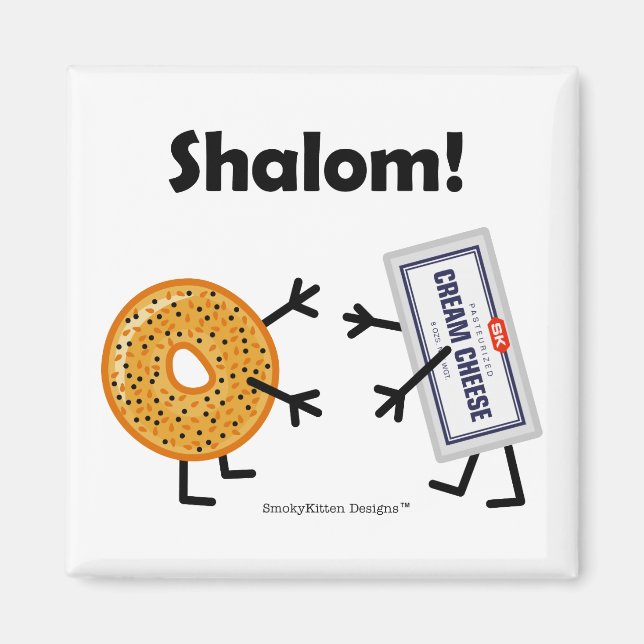 Bagel & Cream Cheese - Shalom! Magnet (Front)