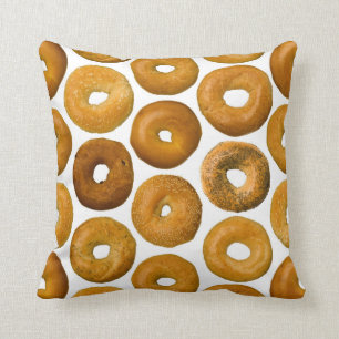 Bagel Throw Pillow