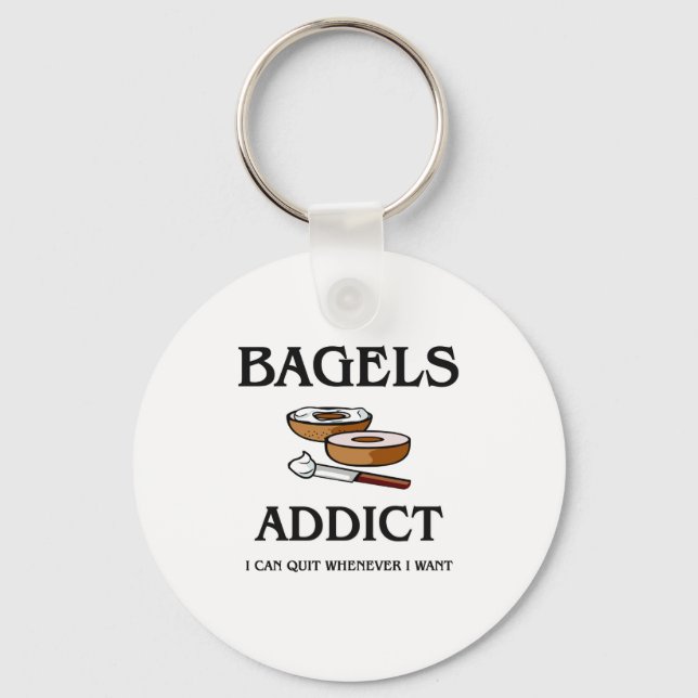 Bagels Addict Key Ring (Front)