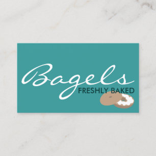 BAGELS freshly baked. (colour customisable) Business Card