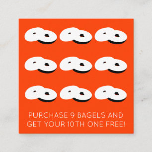 bagels loyalty stamp colour customisable card